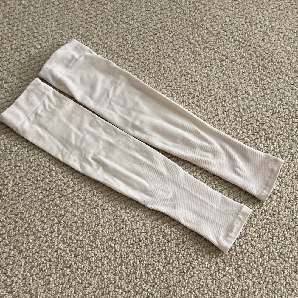 Women’s Sun Sleeves Activewear Stretch Arm Protection Size Small Off White